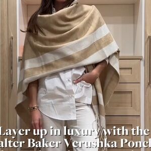 Walter Baker Verushka Poncho, Camel/Ivory